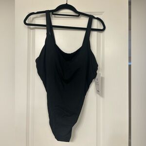 Athleta, one piece black swimsuit